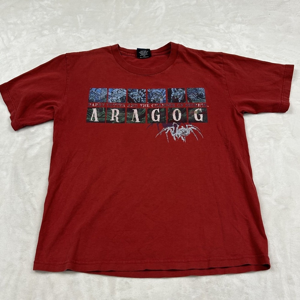 Harry Potter T-Shirt kids XL Red Aragog Spider Chamber of Secrets 2002 Vintage